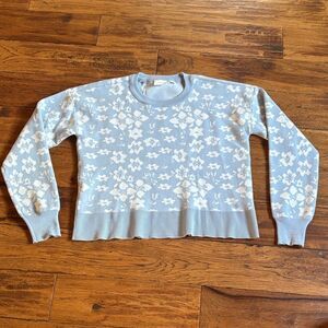 Light Blue Floral Sweater